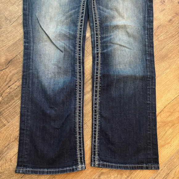 Rock Revival Women's Size‎ 30 Heather Capri Blue Cropped Jeans - Picture 4 of 15